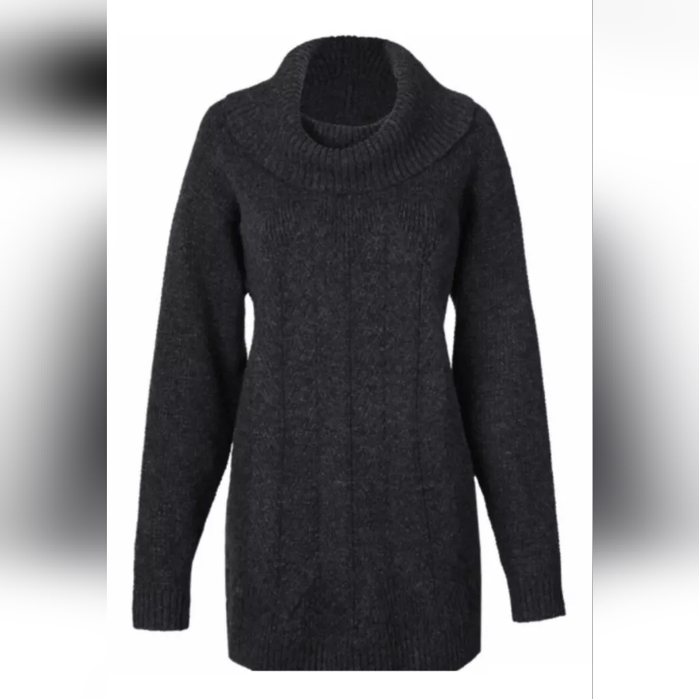 Cabi campfire gray pullover cowl neck sweater sz small